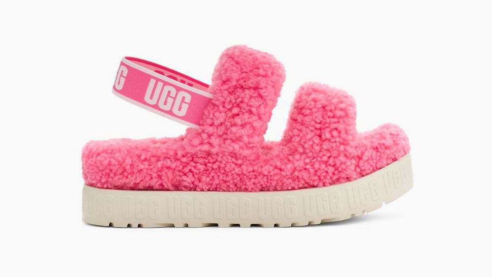 Ugg Slipper Womens - Ugg Oh Fluffita Platform Pink Rose - 654BQYETX